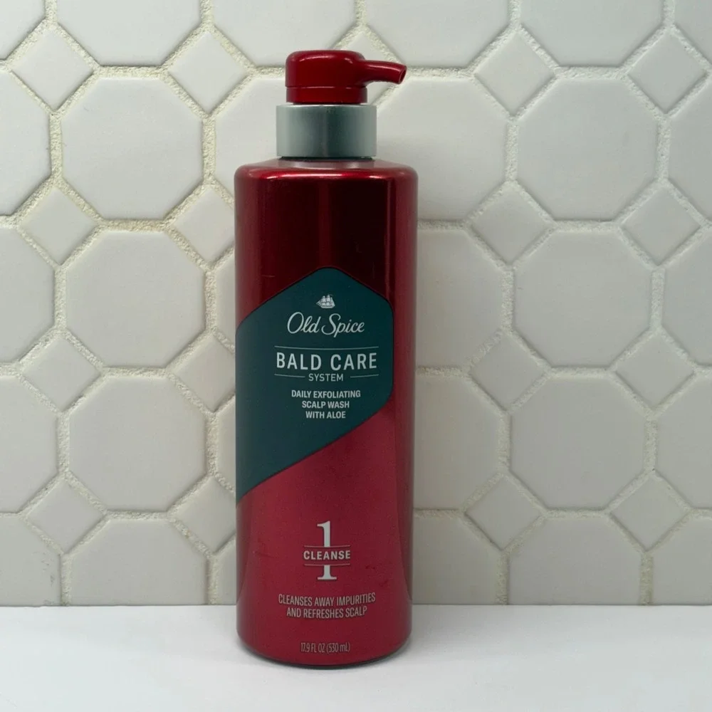 Old Spice Bald Care System Scalp Wash Mens 17.9oz Red 2 Exfoliating Aloe